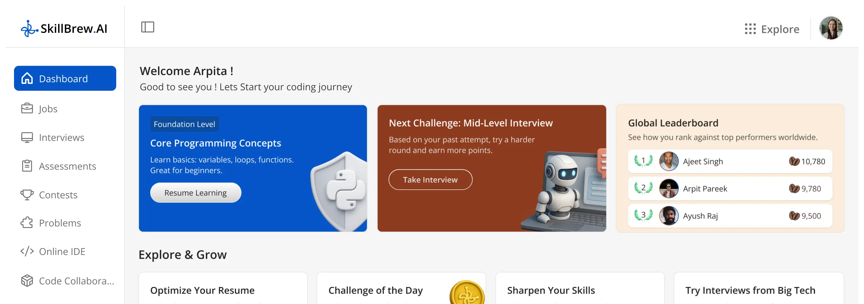 start your career journey at Skillbrew.AI